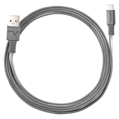 Ventev Chargesync USB A to USB C 2.0 Cable 6ft, Gray TYPACCAB6GRYVNV